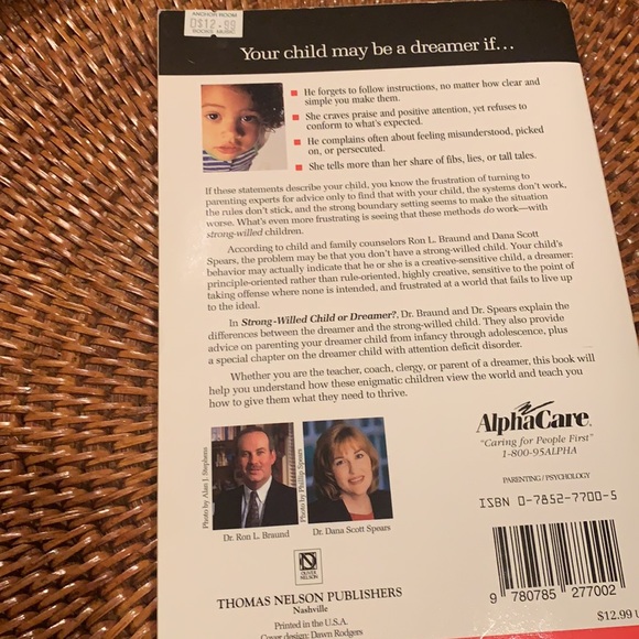3 for $15 BOOK Strong-Willed Child or Dreamer? - Picture 2 of 8